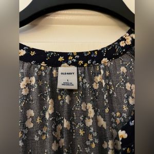 Blue floral maxi dress